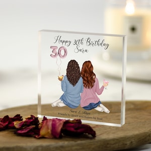 Personalised Best Friend Birthday Gift, Soul Sisters Gift, Friend Letterbox Gift, Friendship Gift, Sister, Mum 30th 40th 50th Acrylic Block