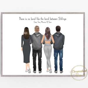 Siblings Gift, Christmas Gift, Brother and Sister Print, Gift for Brother, Gift for Sister, Parents Gift, Family Birthday Gift, Male Gift