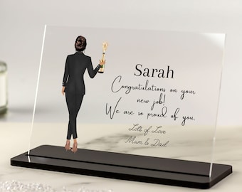 Gift for Daughter, New Job gift, Best Friend Congratulations Gift, Graduation Gift, Sister Gift, Any Occasion Personalised Acrylic Plaque