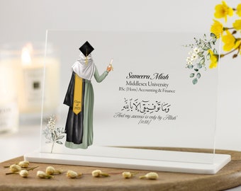 Muslim Graduation Gift, Islamic Graduation Gift, Graduation Gifts for Her, Daughter, Sis, BFF 2023, 2024 Any Year Graduation Acrylic Plaque