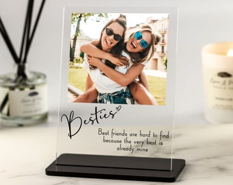 Besties Photo Gifts, Photo Keepsake, Photo Gifts,Personalised Gift for BFF,Birthday gift for Friend,Christmas Gift,Plaque with stand