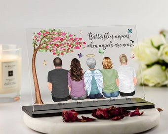 Memorial Gift, Mothers Day Gift for Daughter/Son, Family Memorial Gift, Sister Loss Gift, Sympathy Gift, Grief Gift Clear Acrylic Plaque