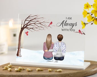 Bereavement Gift, Memorial Gift Custom Portrait, Mother and daughter, In Loving Memory, Father and Daughter/Son, Parent Loss, Acrylic Plaque