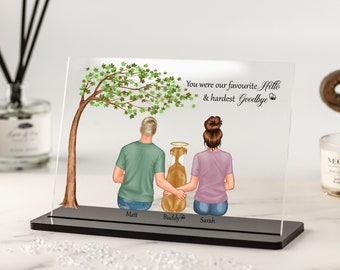 Pet Memorial Gift, Personalized Pet Loss Gift, Dog Death Gifts, Dog Sympathy Gift, Couple Gift, Pet portrait, Pet Memorial, Acrylic Plaque