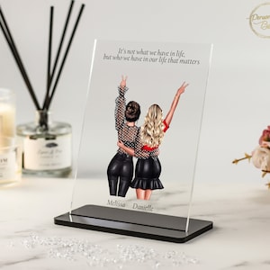 Birthday Best Friend Gift, Best Friend Print, Friendship Gift, BFF Personalised Gift, Custom Acrylic Plaque with Stand, Custom Gift