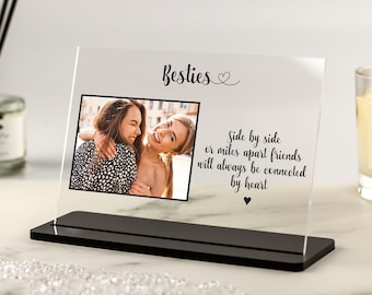 Best Friend Gifts, Photo Keepsake, Custom Print, Personalised Gift for BFF, Birthday gift for Friend, Plaque with stand, letterbox gift