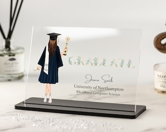 Regalo De Graduación Para Ella, Impresión De Graduación Personalizada, Regalo De Graduación Para Ella, Regalo De Felicitaciones, Regalo De Novia, Placa de Acrílico Hermana