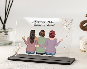 Personalised Mum Gift, Christmas Gifts for Mum, Birthday Gift, Mother Daughter Print, Mothers Day Gift, Gift from Daughter Acrylic Plaque