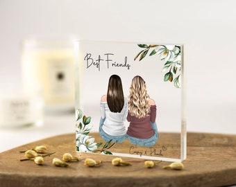 Best Friend Birthday Gift, Best Friend Print, Friendship Gift, BFF ,Custom Gift,Birthday Keepsake Personalised Gift, Custom Acrylic Block