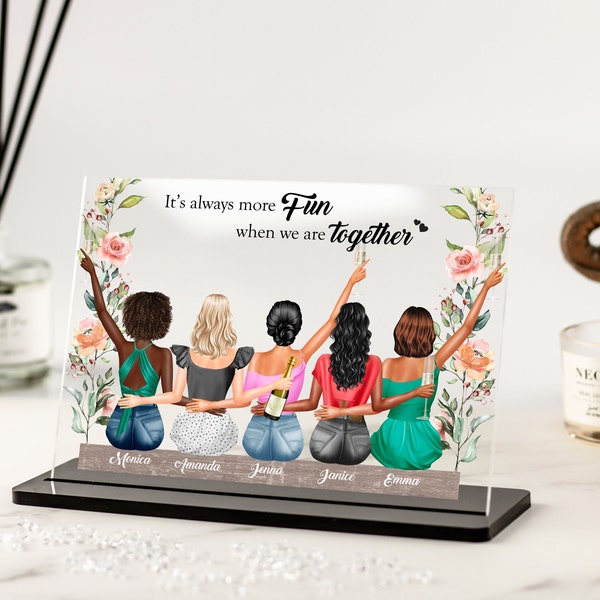 Best Friend Print, Group of Friends Print, Birthday Gift for Best Friend, Friendship Gift, Best Friends Birthday Sisters Acrylic Plaque