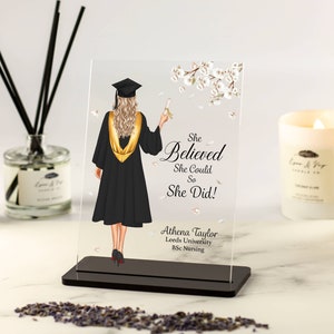 Graduation Gifts for Her, Gift for Daughter, Granddaughter, Best Friend Congratulations, Class of 2023, College Grad, Masters Acrylic Plaque