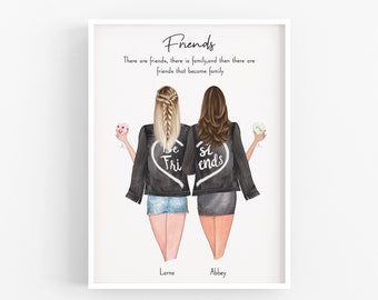 Personalised Gift for a Friend, Sisters Family Keepsake Friendship Print,Best Friends Present,Digital Download Emailed Print Yourself Xmas