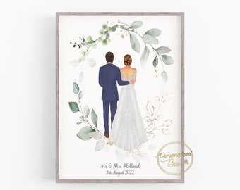 Personalised Wedding Print, Wedding Print, Couple Gift, Bride and Groom gifts,Wedding Present,Gift for Bride,Custom Wedding Gift,Anniversary