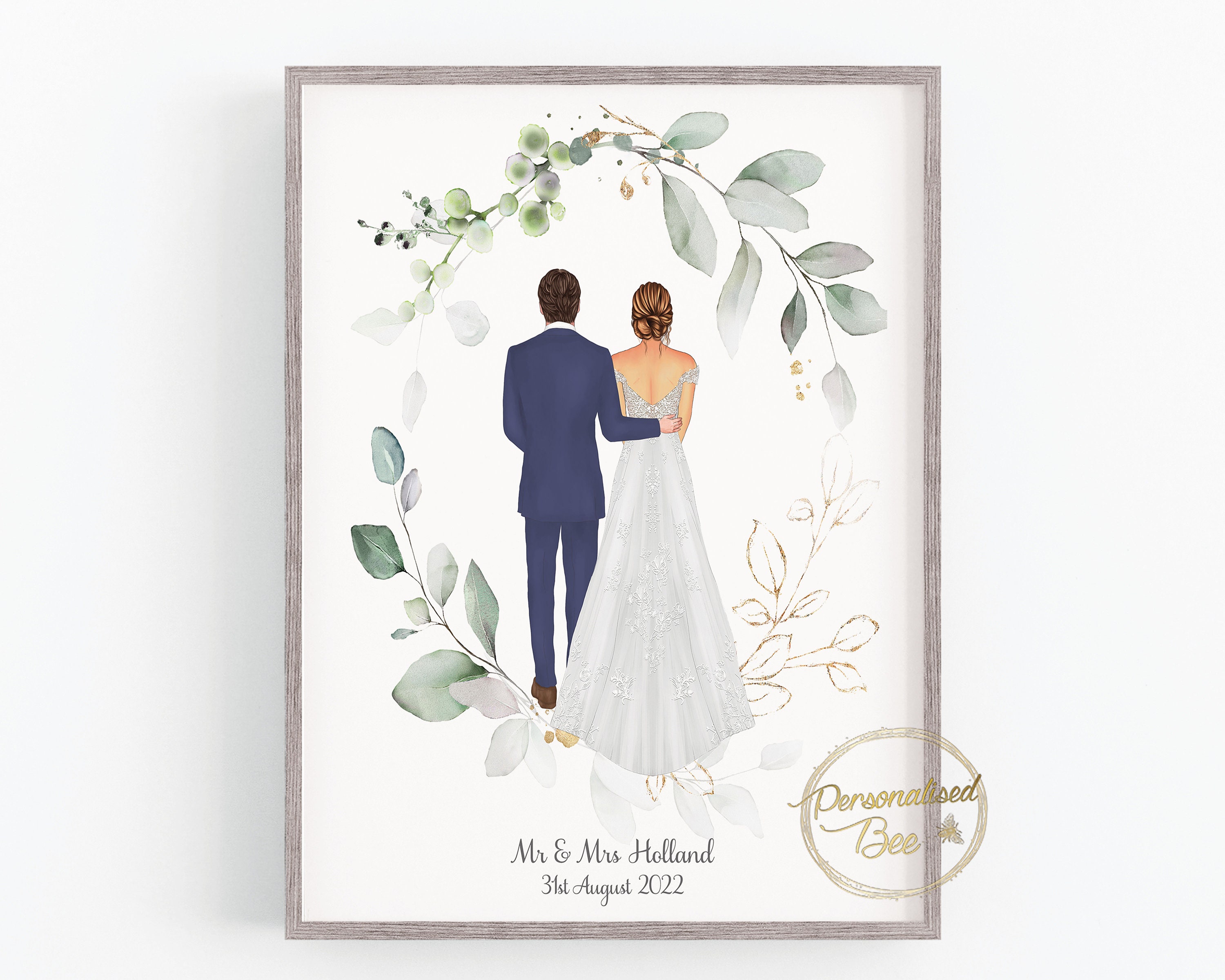 Personalised Wedding Print Wedding Print Couple Gift Bride - Etsy