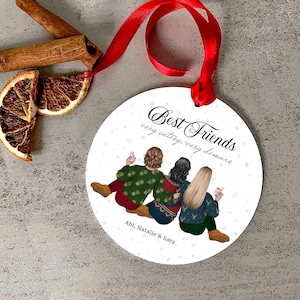 Personalised Christmas Ornament for Best Friends Bauble, Very Cutesy Very Demure Friendship, Secret Santa, Xmas Tree Acrylic Bauble