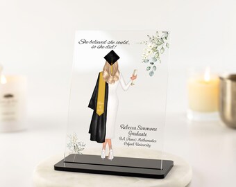 Personalised Graduation Gift, Graduation Acrylic Plaque, Graduation Gift for Her, Sister, Girlfriend, Friend Congratulations Class of 2023