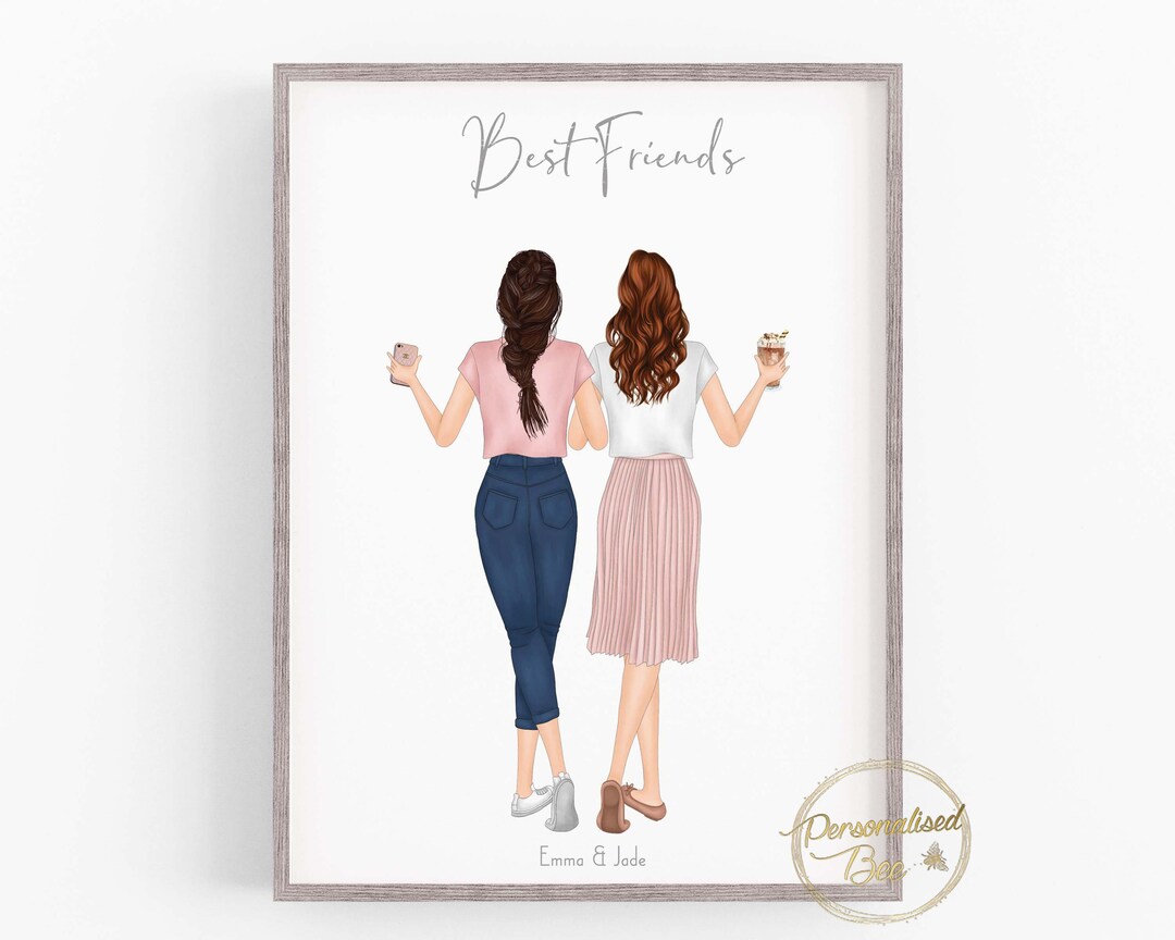 Best Friend Wall Art Print, Custom Quote, Custom Friend Prints, Best