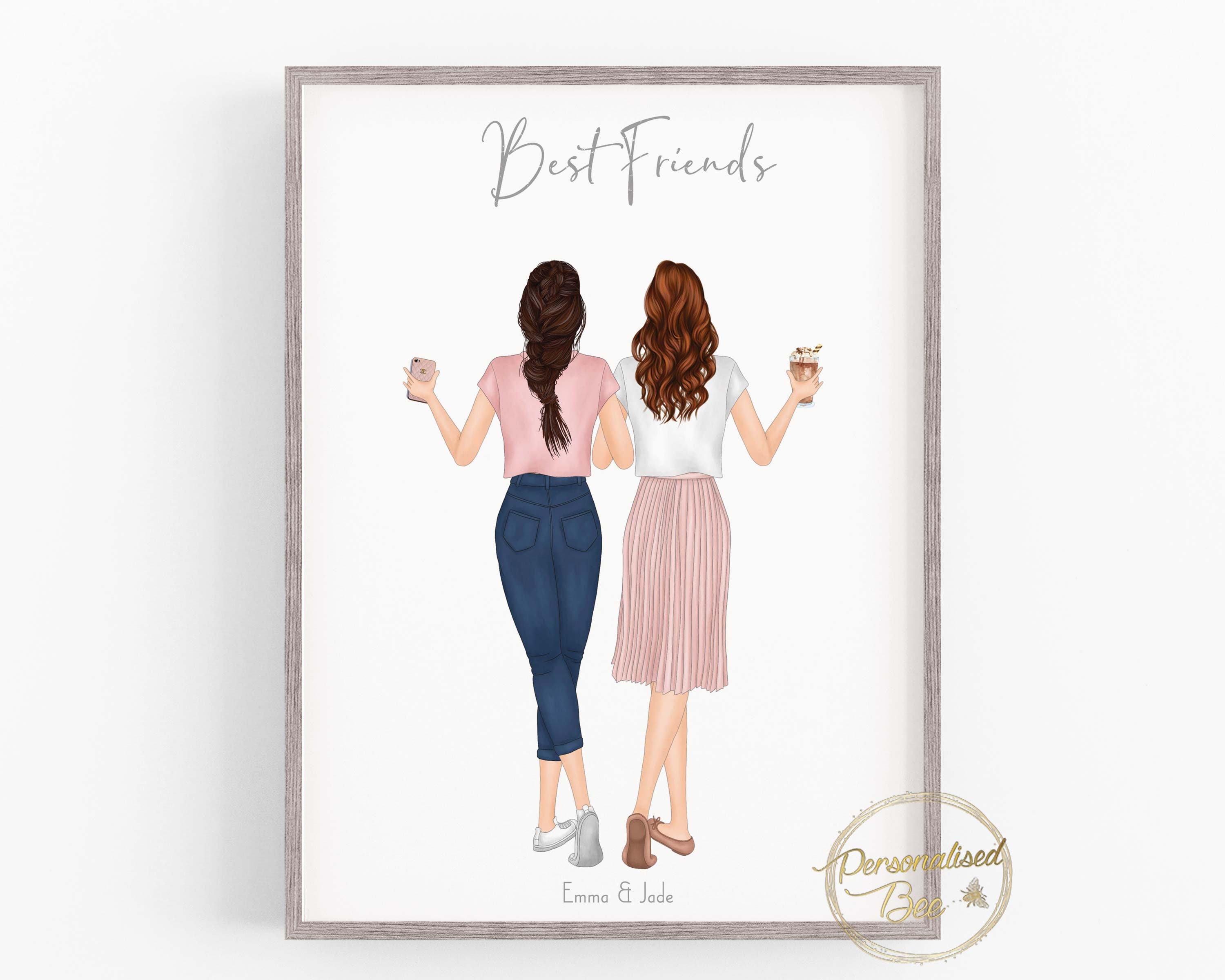 Best Friend Wall Art Print Custom Quote Custom Friend Etsy