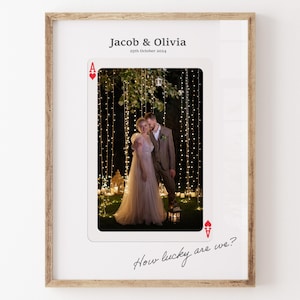 Cartas de baralho personalizadas, presente para casais, dia dos namorados, aniversário, presente para namorado, namorada, marido, esposa, arte de parede personalizada