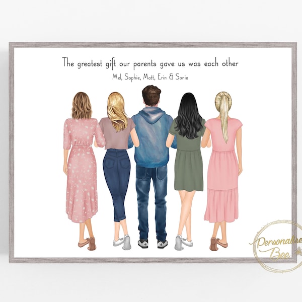 Siblings Gift, Brother and Sister Print, Gift for Brother, Gift for Sister, Parents Gift, Family Birthday Gift, Keepsake Gift, Male Gift