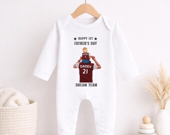 First Fathers Day, 1st Fathers Day Gift, Fathers Day Baby, Personalised Baby Vest Babygrow T Shirt, New Dad Gift