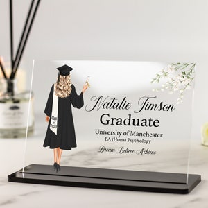 Graduation Gift for Women, Personalised Gifts, Graduate Keepsake, Senior Class, Congratulations Gift, Gifts for Daughter, College Present