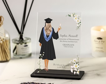 Regalo di laurea personalizzato, Targa di laurea, Regalo di laurea per lei, Regalo di laurea per figlia, Regalo di laurea per nipote