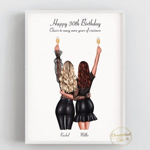 30th Birthday Gift For Her V2, Friend Present, Birthday Gift, Personalised Birthday Gift, Best Friends, Letterbox Gift, Changeable Quote