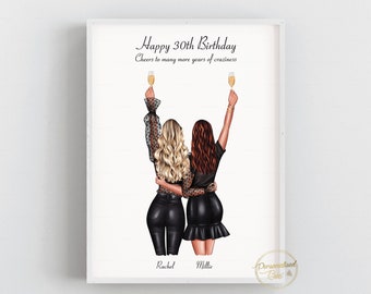 30th Birthday Gift For Her V2, Friend Present, Birthday Gift, Personalised Birthday Gift, Best Friends, Letterbox Gift, Changeable Quote