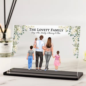 Personalised Family Portrait, Family with Children, Pets Print, Family Print, Our Family, Christmas Gift, Mothers Day, Fathers Day Acrylic