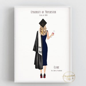 Afstudeercadeau, gepersonaliseerde print, gefeliciteerd, Class of 2025 Grad-cadeau voor dochter, kleindochter, beste vrienden, brievenbuscadeau