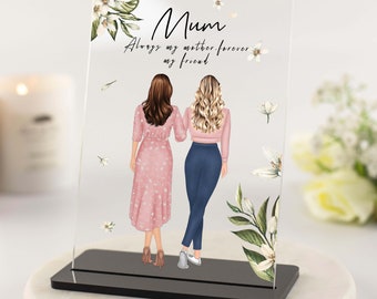 Personalised Mum Acrylic Plaque | Mother and Daughter Gift | Mother’s Day or Birthday Keepsake from Daughter