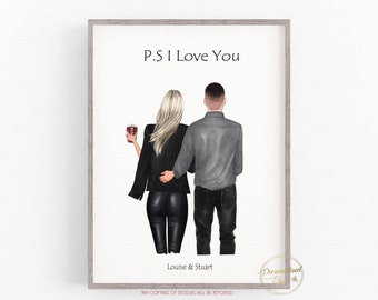 Valentines Gift for Her, Gift for Him Valentines, Mens Valentine gift, Gift for Wife, Girlfriend, New Home gift, Couples Print,Miss you gift