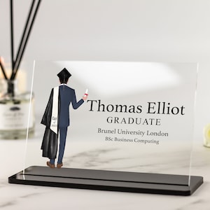 Male Graduation Gift, Personalised Graduation Male Print, Congratulations, Class of 2021 2022 Gift for Son, Grandson, Custom Acrylic Plaque