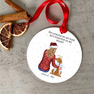 Dog memorial gift, Memorial Bauble, Pet Christmas Ornament, Pet Portrait Cat Rabbit Personalised Christmas Gift, Decoration Acrylic Bauble