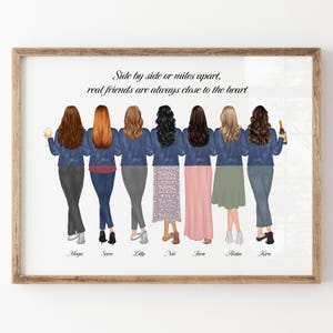 Cadeaux d'amitié, Cadeau personnalisé de groupe d'amis, Cadeaux de Noël, Cadeau d'anniversaire, Meilleures amies, Cadeaux pour elle, Collègues, Impression personnalisée