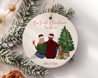 First Christmas Bauble, Couple Christmas Ornament, First Home, Family Christmas, Gift for Boyfriend, Gift for Girlfriend, Acrylic Bauble