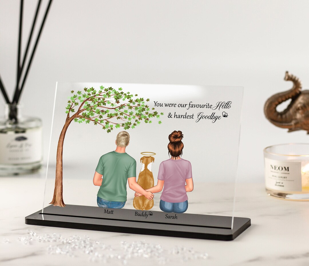 Pet Memorial Gift, Personalized Pet Loss Gift, Dog Death Gifts, Dog Sympathy Gift, Couple Gift