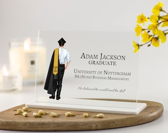 Graduation Gift for Him, Male Graduation Gift, Graduation Gifts, Graduation Gift for Son, Grandson, Boyfriend, Graduation Acrylic Plaque