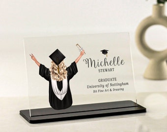 Personalised Graduation Gifts, Graduation Gift for Friend, Daughter Gift, Granddaughter Keepsake, New Graduate Present Custom Acrylic Plaque