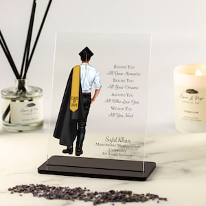 Graduation Gift for Him, Personalised Grad Gift, Congratulations Gift, Class of 2024 2025 Gift for Son, Grandson, Graduation Acrylic Plaque