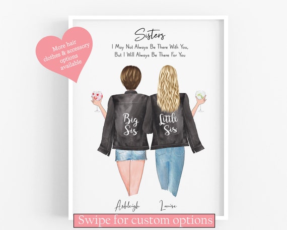 Sister Gifts from Sister Birthday Gift Ideas Friendship Gift for Sisters  Sis Best Friends Big Sister Little Sister Gift Graduation Gifts Thank You