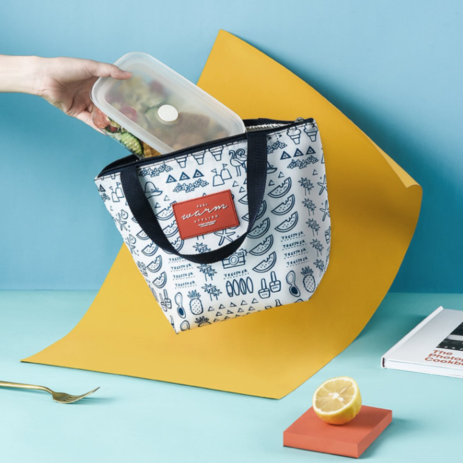 Zipped Water Proof Lunch Bag 3 Colors Lunch Tote Eco Etsy Australia