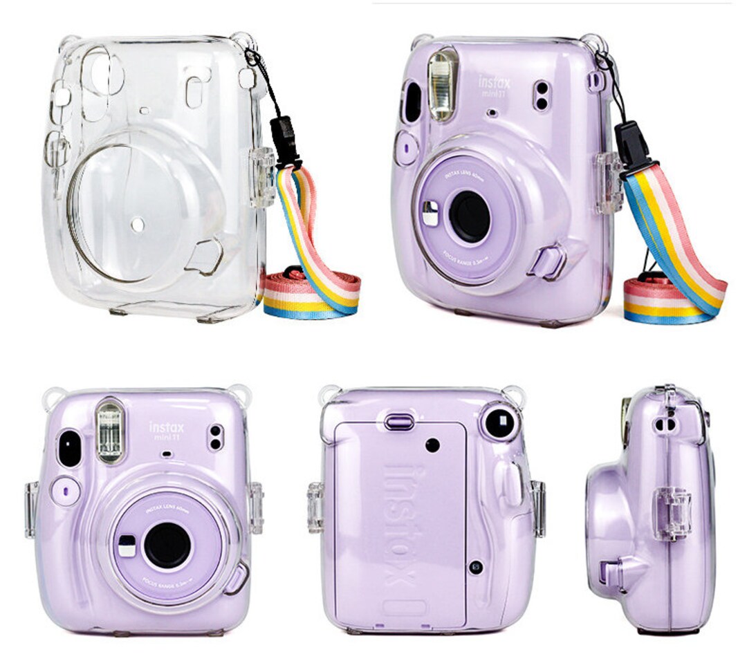 Fujifilm Instax Mini 11 Instant Camera Pink/Blue/Gray/White/Purple + 20  White Film + Crystal Case Bag + Album + Accessories Set - AliExpress
