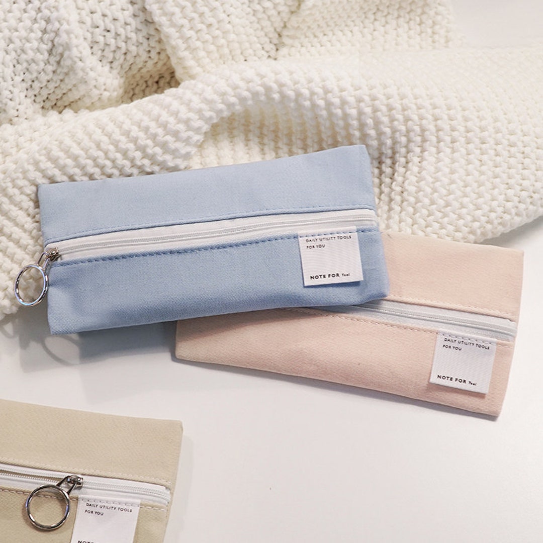 Japanese Simple Style Pencil Case 6 Colorsmulti Purpose Etsy