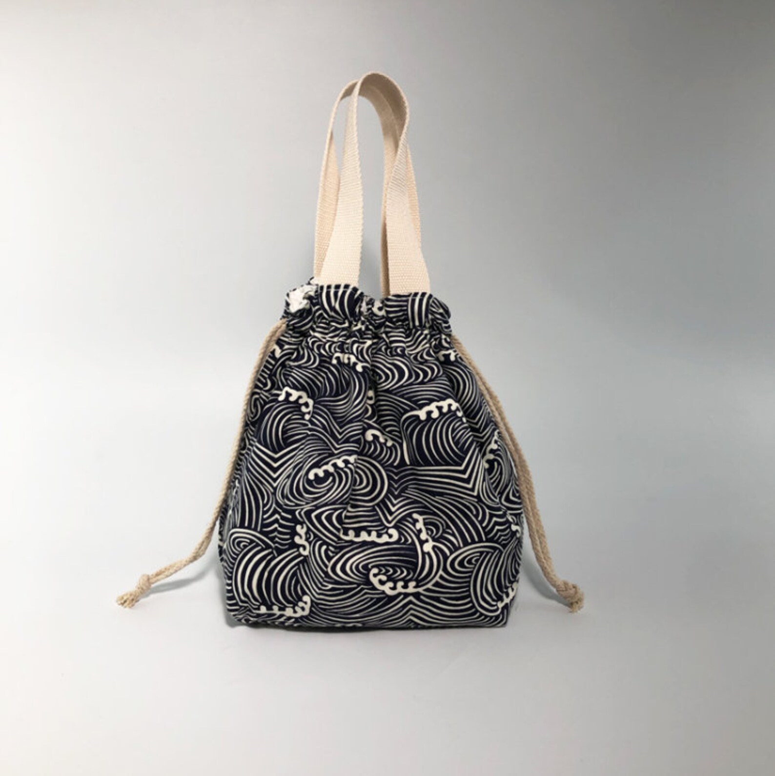 Japanese style String lunch bag Lunch Tote Eco Friendly Etsy