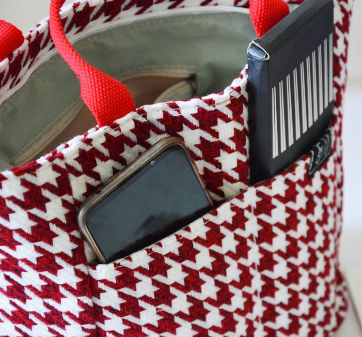 Houndstooth Stylish Lunch Bag 3 Colors Lunch Tote Eco 