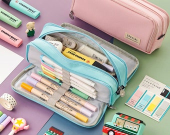 Leather Handmade Pencil Case -- Multi Purpose | Teacher | Makeup Bag | Pens Case | Cosmetic Bag | Pencil Bag | Stationery Organizer Gift