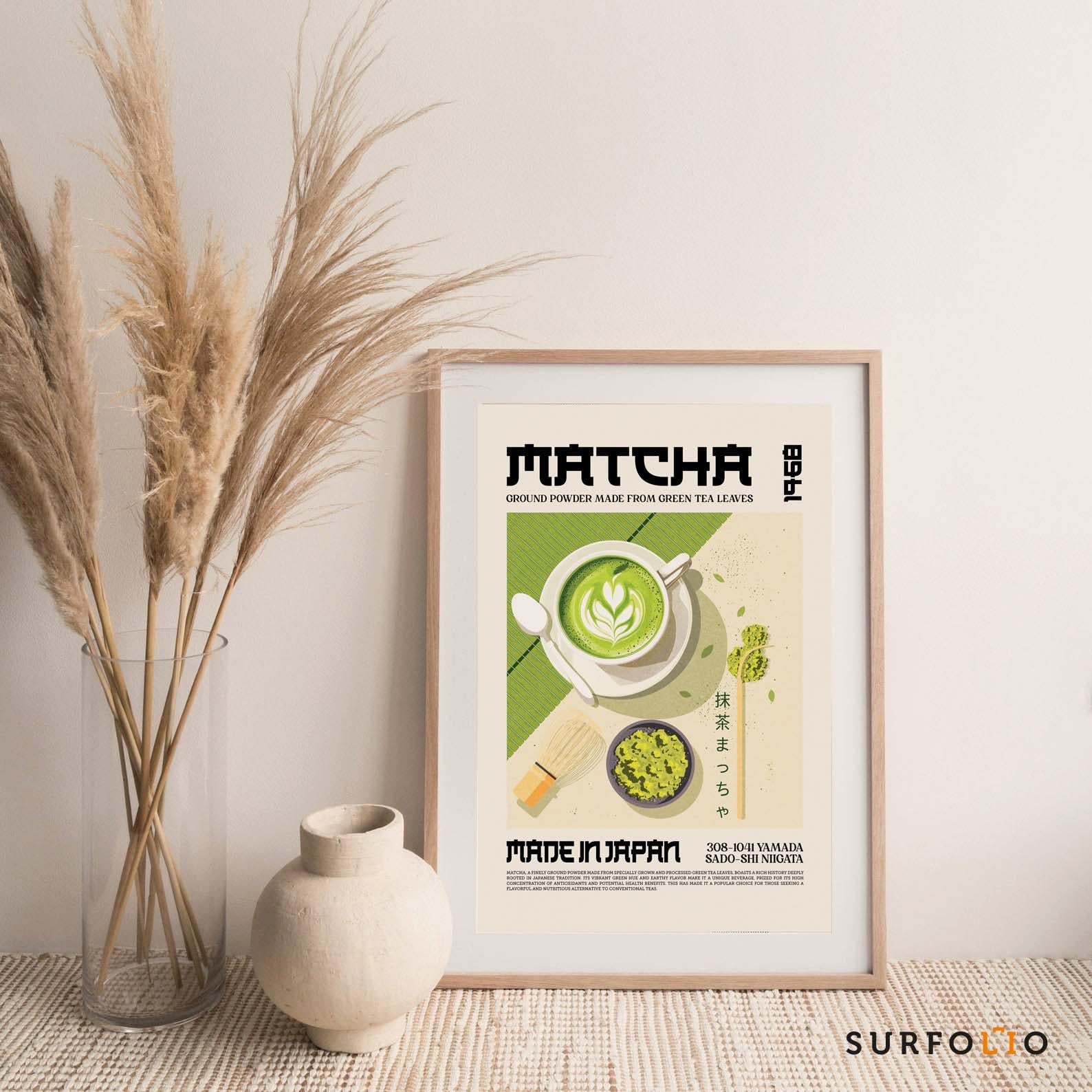 Matcha Wall Art Japanese Art Tea Art Print Zen Wall Decor Matcha