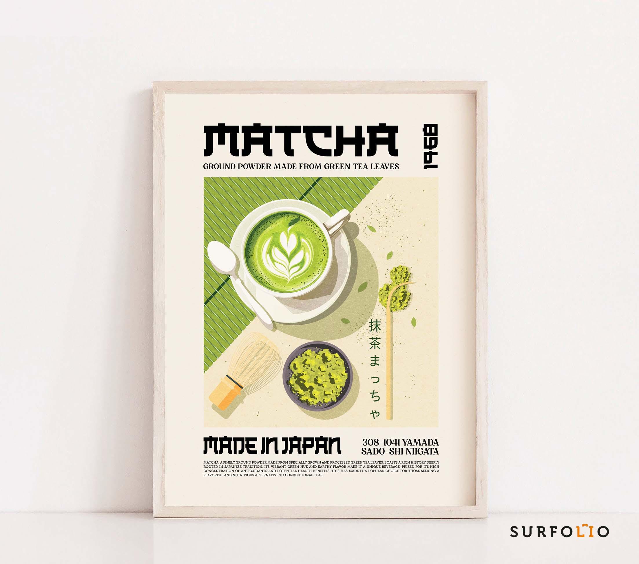 Matcha Wall Art Japanese Art Tea Art Print Zen Wall Decor Matcha